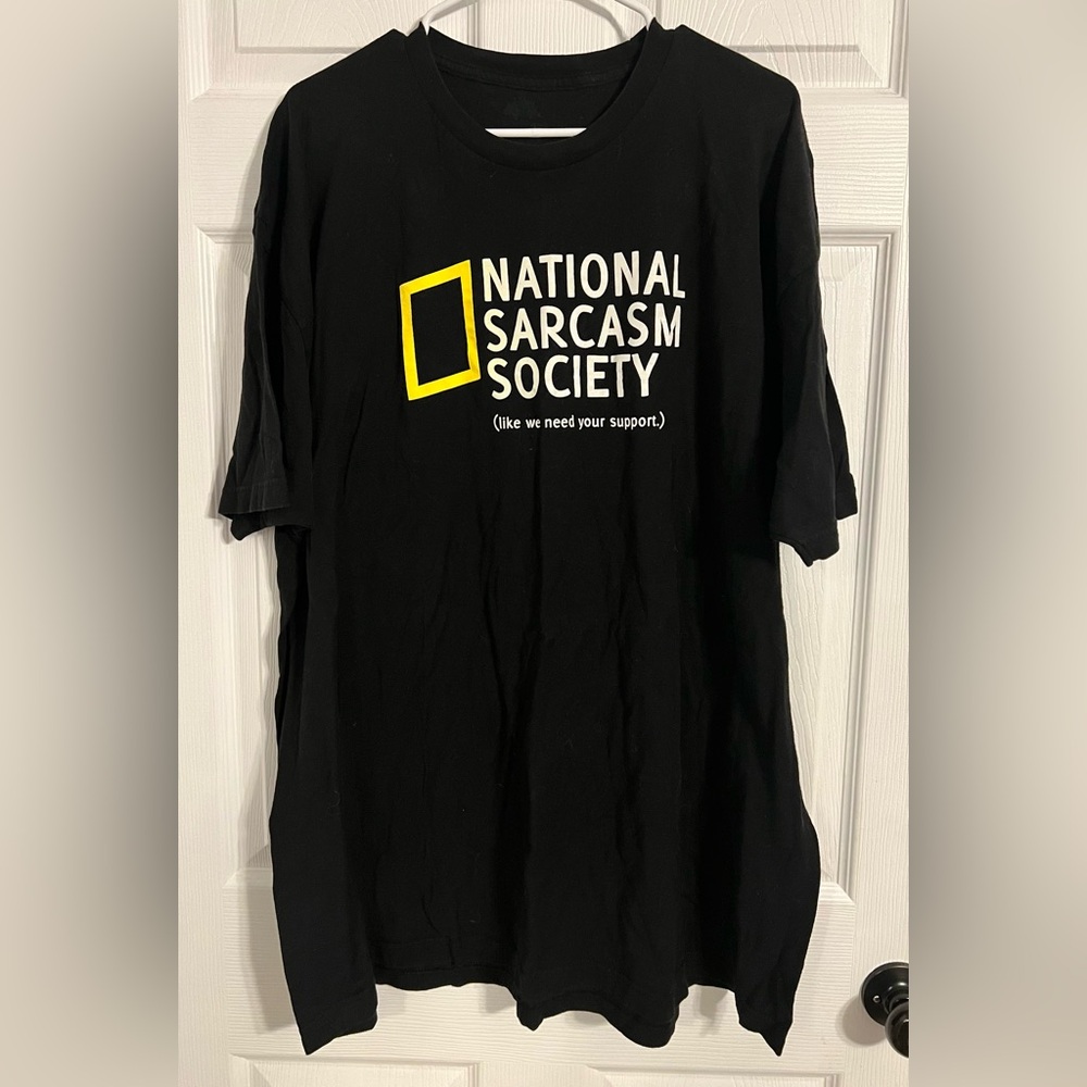 ann arbor Men’s Short Sleeve Black Tshirt National Sarcasm Society 3xl Crew neck